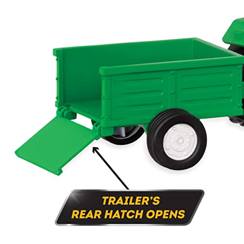 Driven by Battat Tractor Toy with Trailer, Lights and Sounds, 7-Inch, Micro - style: Tractor