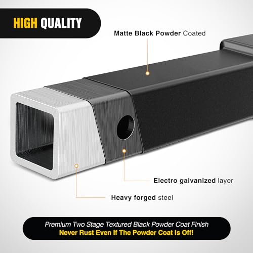 Nilight Trailer Hitch Extender 12" fits 2 Inch Receiver 3500 lbs GTW - color: 2" Hitch Extender 12"