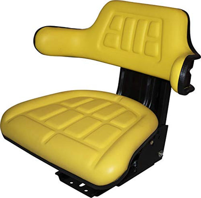 Grammer Style Suspension Seat - Vinyl Yellow fits John Deere 2020 2030 2040 2130 2140 2150 2155 2240 2255 2350 2355 2440 2550 2640 2750 2755 2840 2940 2950 2955 3040 1630 1640 1530 1020 820