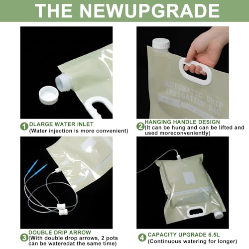 3 Pcs Plant Self Watering Device,6.5L Automatic Vacation Plant Waterer Bag