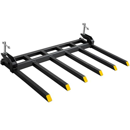 YITAMOTOR 4000lbs Clamp on Debris Forks Fits 60'' Tractor Bucket Loader - size: 6 Debris Forks