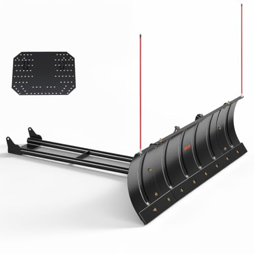 VEVOR Snow Plow Kit 43 in/60 in Width Adjustable Universal Plow Attachment - size: 43in-60in Adjustable