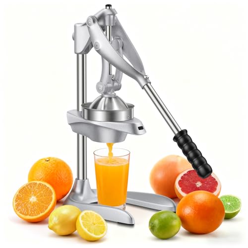 Manual Juicer,Stainless Steel Countertop Juice Press for Citrus