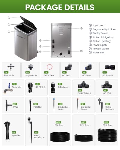 Smart Irrigation System App Remote Control 100W Custom Schedule Dual Zone - size: DPW-100W