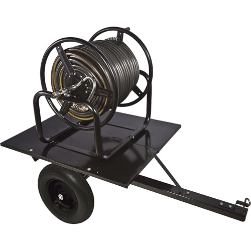 Ironton Trailered Garden Hose Reel, Holds 5/8in. x 400ft. Hose