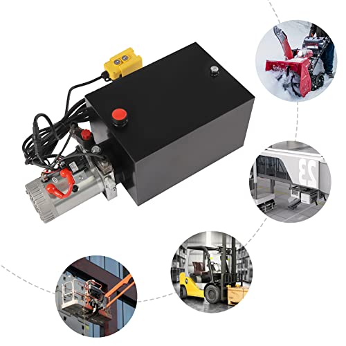 Hydraulic Power Unit Hydraulic Pump 20 Quart, Dump Trailer Hydraulic Pump - color: Double Acting + 20 Quart