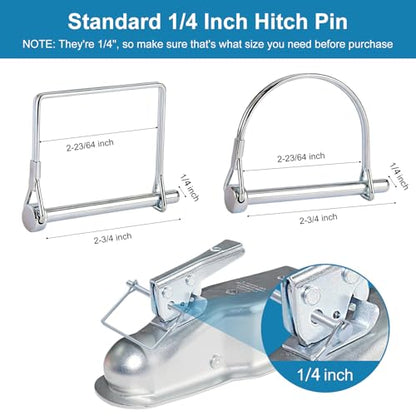8PC Trailer Hitch Pin, Premium Hitch Pins 1/4, Strong Trailer Coupler Pin