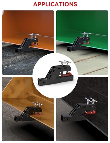 Tractor Clamp on Trailer Hitch Receiver, Tractor Bucket Hitch, Non-Slip - color: Black