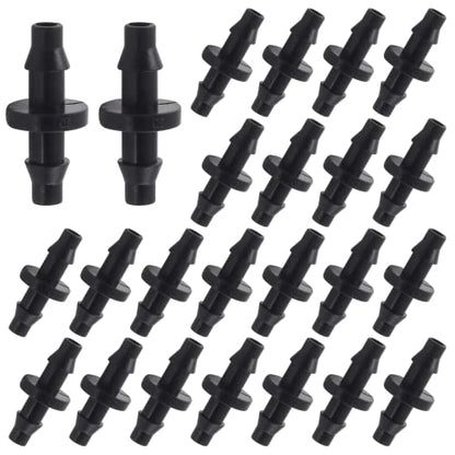 150Pcs 1/4 Inch Drip Irrigation Coupling Fittings - size: Straight Coupling (150Pcs)