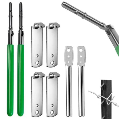2 Sets (8 Pcs) Fence Wire Twister, for Securing T/U/Y/Round-Posts Clips - style: 2 Sets