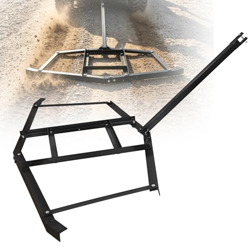 Driveway Drag, 60" Heavy Duty Steel Driveway Drag Harrow with Pin-Style Hitch, Tow Behind Grader for ATV, UTV, Garden Lawn Tractors – Adjustable Bars for Efficient Driveway and Lawn Maintenance - size: 60"
