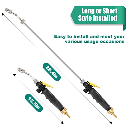 Saillong 2 Pack 29" Adjustable Sprayer Wand, Shut Off Valve