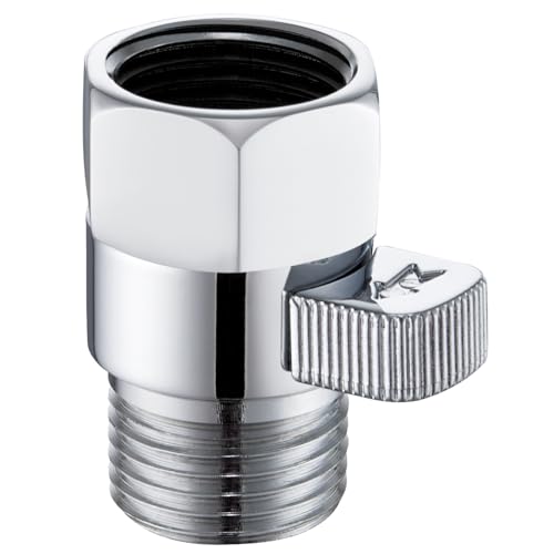 Angle Simple Shower Head Shut Off Valve, Water Flow Control Valve, Chrome - color: Chrome