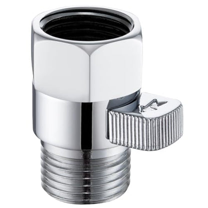 Angle Simple Shower Head Shut Off Valve, Water Flow Control Valve, Chrome - color: Chrome