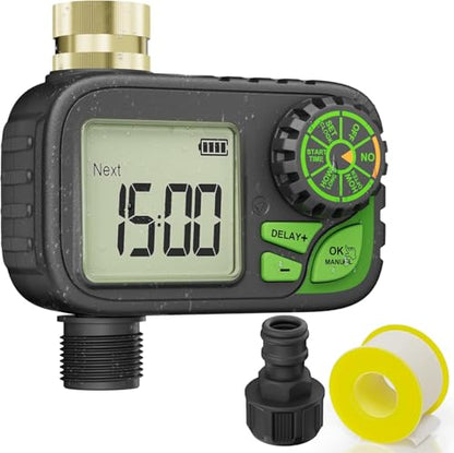 Programmable Digital Sprinkler Water Hose Irrigation Timer for Lawn - color: Dark Gray