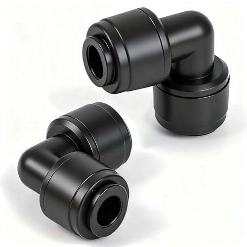 35 Pack Quick Connect 1/4 Inch Drip Irrigation Elbow Fittings, 1/4'' Dripline Push-to-Fit 90 Degree Elbow Connectors for 1/4-Inch Drip Tube Leak-Free Fittings for Garden Sprinkler Systems - size: 1/4" Quick Connect Elbow-35P