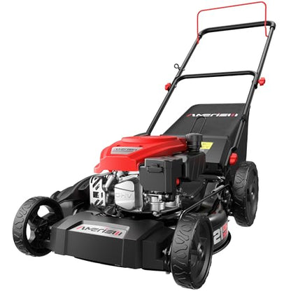 AMERISUN 21" Gas Lawn Mower,144cc 4-Stroke Engine,3-in-1 Push Mower