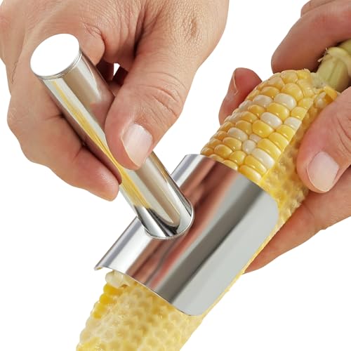 Corn Peeler Stainless steel Corn Cob Stripper Remover Corn Tool Corn Thresher from the Cob, Removes Corn Kernels From Corn Cobs In Seconds, Kitchen Gadget
