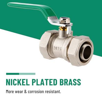 3/4" Air Piping Fittings, 175PSI In-Line Ball Valve Shut-Off Fittings M8039 (Pack of 2) - size: 2PCS (Pack of 2)