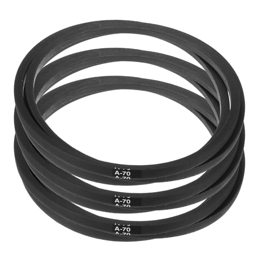 uxcell 3pcs A70 or 4L720 Classic Wrapped Rubber V-Belt, 70"(1775mm) Inside Circumference, A Profile V Belt - size: A70