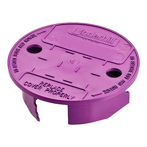 Underhill Sprinkler Valve Round Box Lid, VersaLid 6 Inch to 7 Inch Universal, Cover for Automatic Irrigation System, Lawn, Purple, VL-6P - color: Purple - 1 Pack, size: 6 Inch