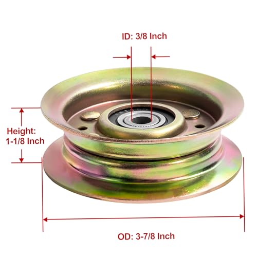 Parts Camp 532173438 Flat Idler Pulley for Husqvarna/AYP/Craftsman 104360X 131494 173438 532173438 John Deere AM103287 AM103480 AM108923 AM37321 Stens 280-623 Mower Pulley for 42" Decks