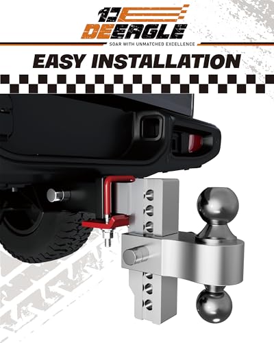 DEEAGLE Hitch Tightener Anti Rattle Stabilizer for 1.25" to 2" Hitch - size: 2 inch, style: Red