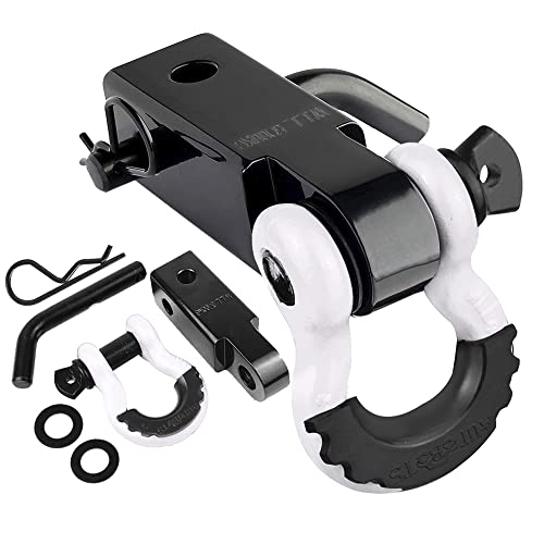 AUTOBOTS Tow Hitch Receiver 2" Shackle Hitch Receiver White - color: WHITE-BLACK