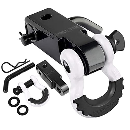 AUTOBOTS Tow Hitch Receiver 2" Shackle Hitch Receiver White - color: WHITE-BLACK