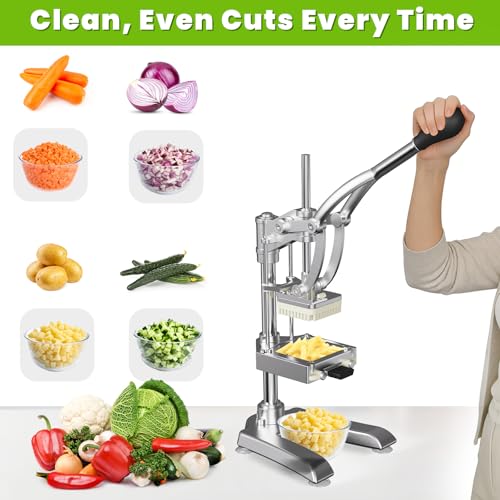 2-in-1 Commercial Manual Juicer & Vegetable Chopper, 3 Blades
