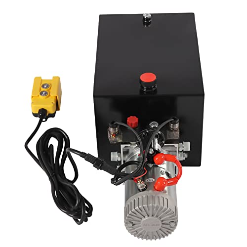 Hydraulic Power Unit Hydraulic Pump 20 Quart, Dump Trailer Hydraulic Pump - color: Double Acting + 20 Quart