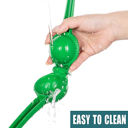 Y-ME Manual Juicer Citrus Lemon Squeezer, Fruit Juicer Lime Press Metal, Professional Hand Juicer Kitchen Tool（Lime) - color: Green