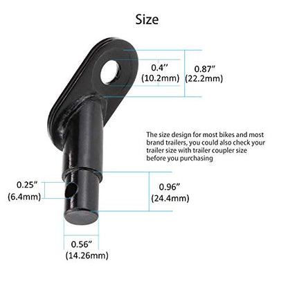 Bike Trailer Hitch Connector, Cycling Adapter Accessories (Black) - color: 2*black