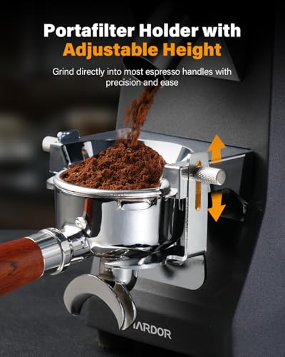 SHARDOR 64mm Burr Coffee Grinder, Electric Espresso Coffee Grinders for Home Use with Commercial-Grade Precision, 100 Grind Settings, Die-Cast Aluminum Housing, 17.6oz Hopper, Anti-Static Technology