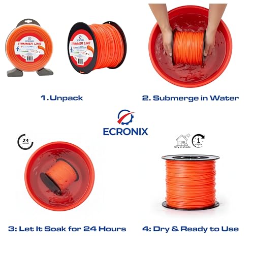 095 1lb Square Trimmer Line, Heavy Duty Weed Eater String - size: 1 LB - .095" - 270 ft