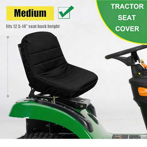 Tractor Seat Cover Compatible with Husqvarna Riding Lawn Mower (Medium) - color: Black, size: Medium