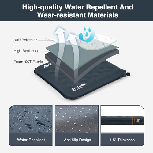 ONETIGRIS Inflatable Seat Cushion, Lightweight Waterproof Seat Pad - color: 2 Pack Black