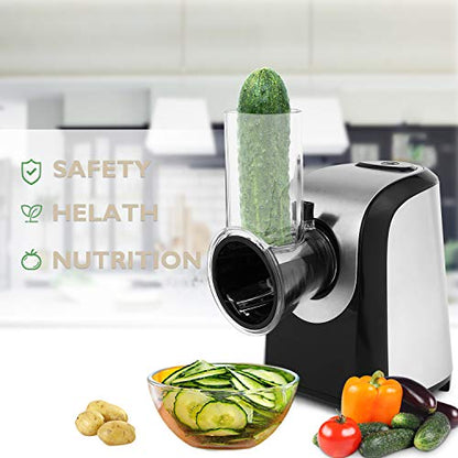 Electric Cheese Grater 5-in-1, 150W Salad Maker & Slicer Shredder - size: 150W