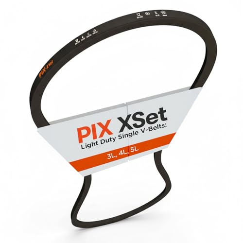 PIX V-Belt, 3L460 (3/8" x 46") - Replacement Wrapped Rubber Drive Belt Compatible with Lawn Mowers, Small Engines, Compressors, and Pumps - size: 46 in