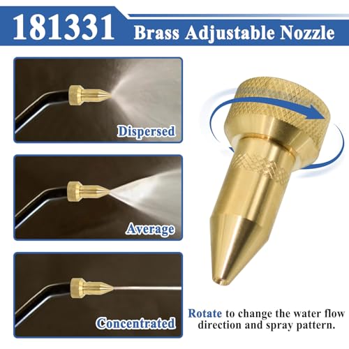 2 Pcs 181331 Brass Lawn Sprayer Adjustable Nozzle Kit