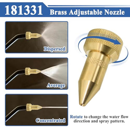 2 Pcs 181331 Brass Lawn Sprayer Adjustable Nozzle Kit