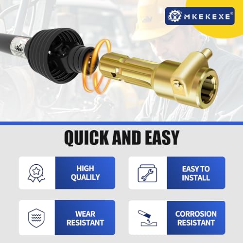 New PTO Extension Adapter with 1-Pack PTO Power Take Off Pin Quick Yoke, Female 1-3/8" & 6 Spline, Male 1-3/8" & 6 Spline,70 HP PTO Shaft Extension Parts,PTO Link Quick Connect for Tractor