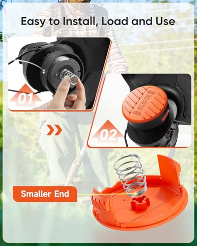 8 Pack Weed Eater Cap Compatible with Black and Decker Weed Wacker - size: 8 PCS