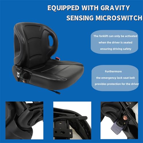 WFLNHB Universal Forklift Seat with Retractable Seat Belt Switch