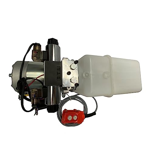Magister Hydraulic Pump, 12V DC Double Acting Power Unit with 4 quarts Plastic Reservoir Max Pressure 2600 - color: Double Acting, size: 4 QTs