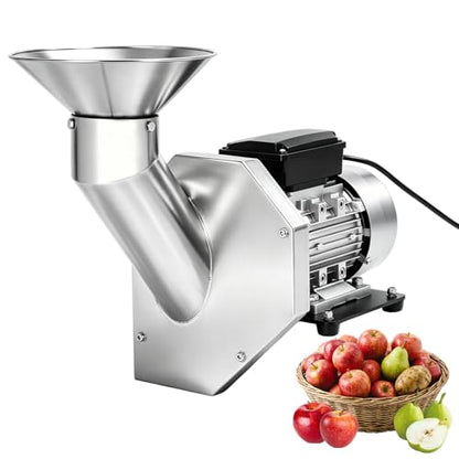550W Electric Fruit Apple Crusher, 304 Stainless Steel Fruit Crusher