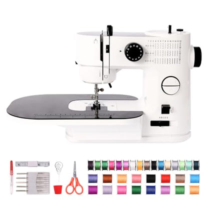 Twin Needle Sewing Machine, 39 Stitches, Portable Electric for Beginners