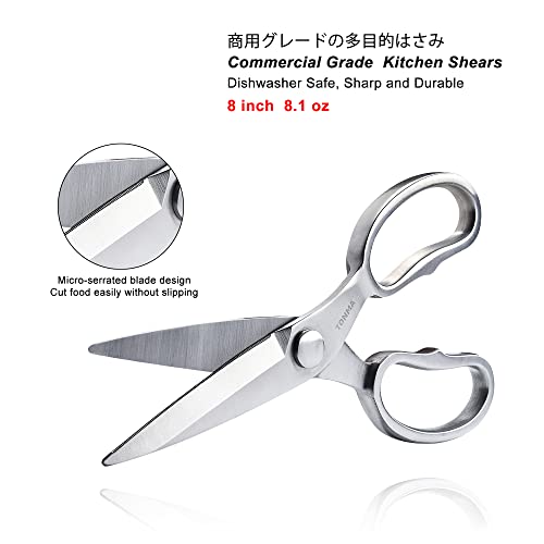 TONMA Kitchen Scissors All Purpose, Made in Japan, Stainless Steel, TK-2 - style: Classic