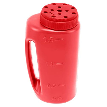 Handheld Fertilizer Spreader Hand Held Grass Seed Spreader Crop Spreading Salt Sowing Pot (Red) - color: Red