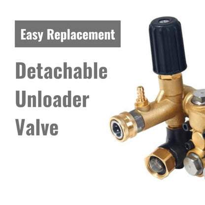 Canpump CE 3030 HY: 3000 psi @ 3 US gpm Pressure Washer Pump Assembly with Hydraulic Motor, External Unloader (Easily Replaceable) - style: Pump & Motor | CE 3030 HY